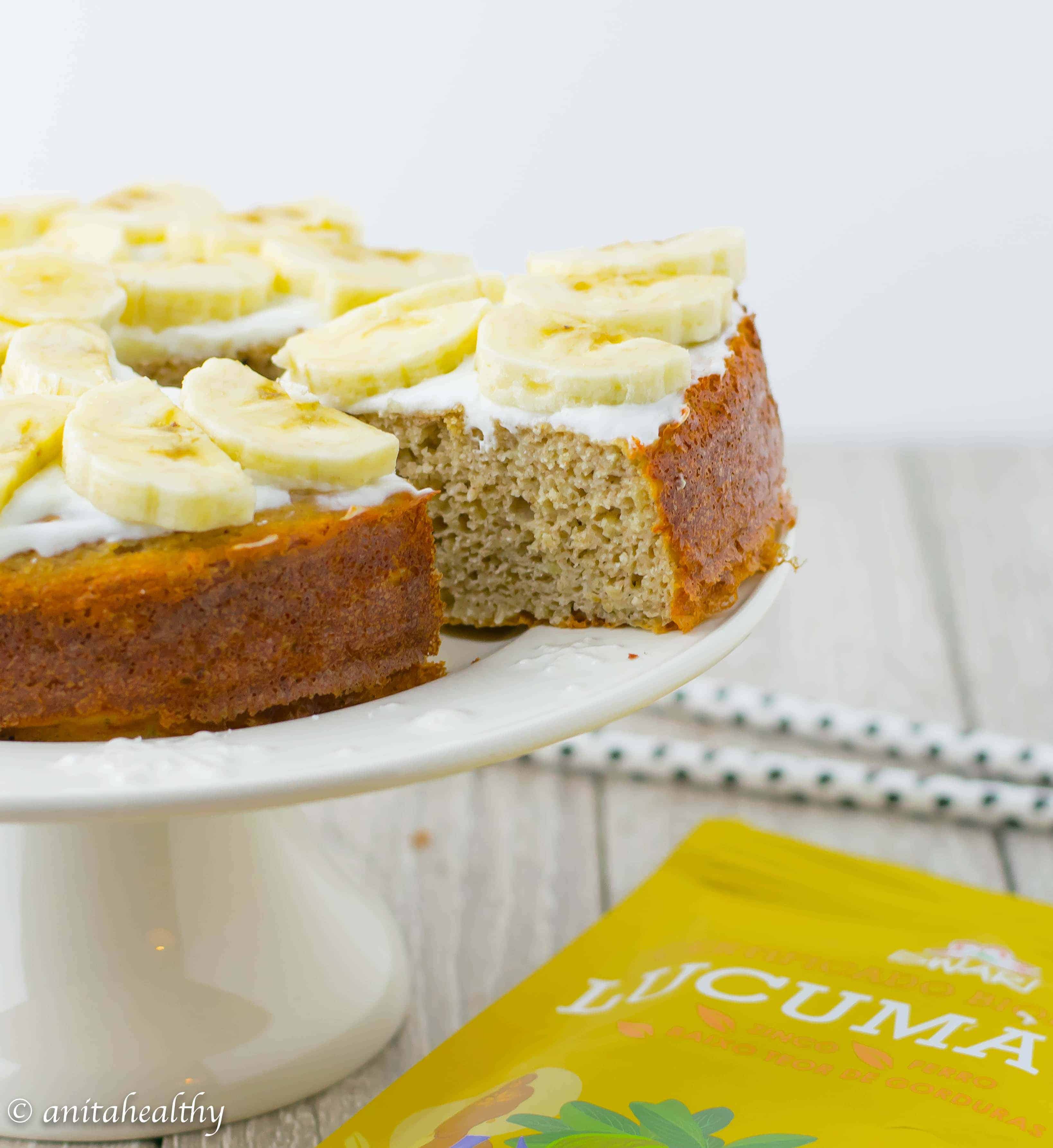 Bolo de banana e lucuma