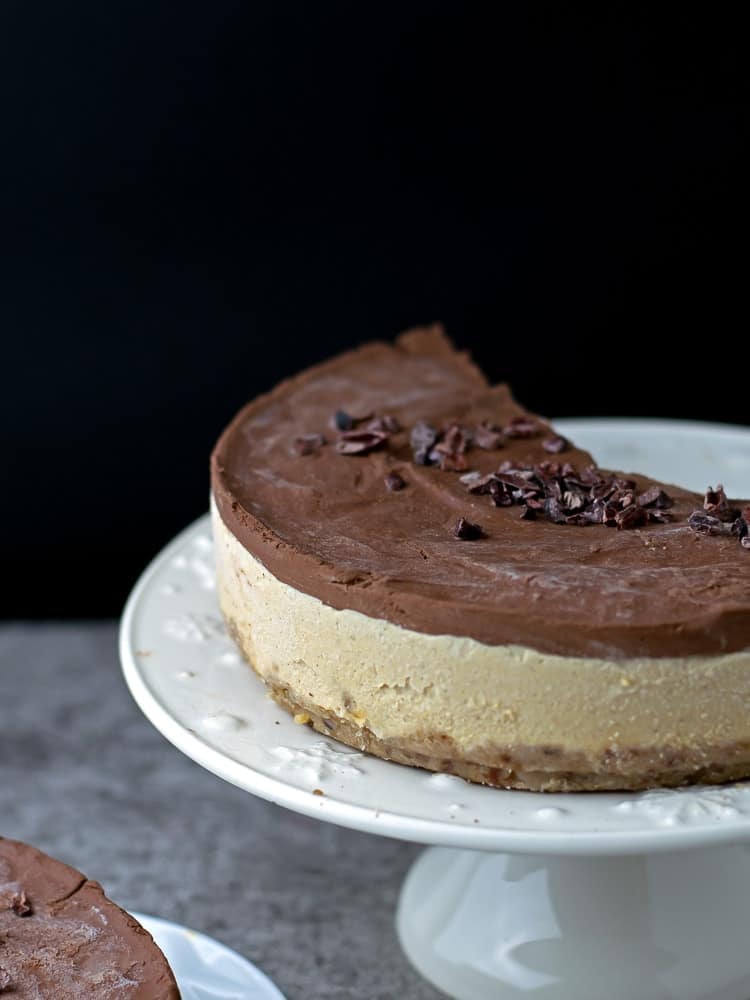 Paleo Pumpkin Chocolate Cheesecake