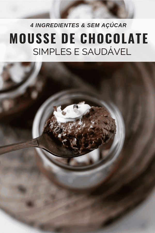 Mousse de chocolate caseira e saudável