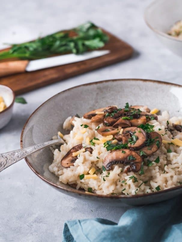 Risoto de Cogumelos Frescos Fácil Anita Healthy