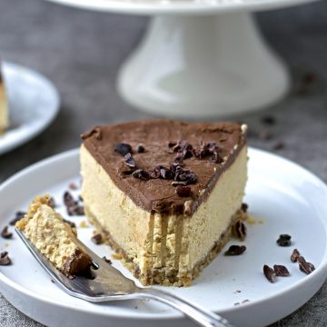 Paleo Pumpkin Chocolate Cheesecake