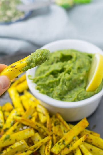 Pastinaca com guacamole