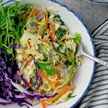 Bacalhau a bras com legumes