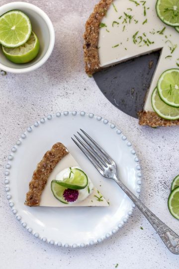 Tarte de Côco e Lima vegan