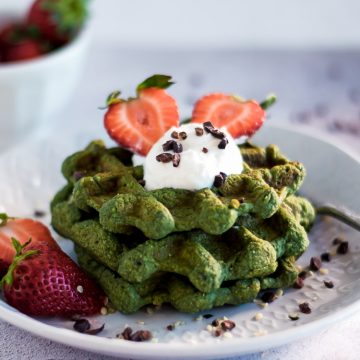 Waffles proteicas verdes