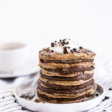 Panquecas abóbora com recheio de chocolate