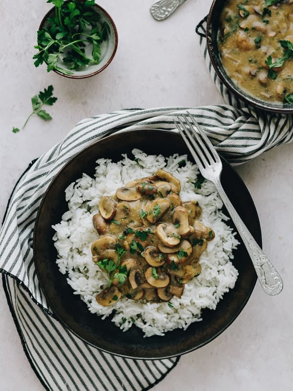 Strogonoff de Cogumelos Vegan