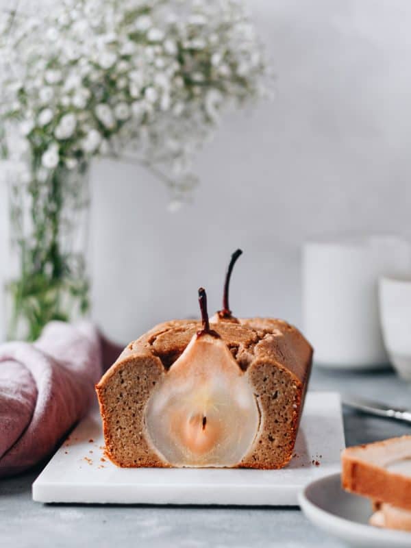 Bolo de pêra e amendoa saudavel