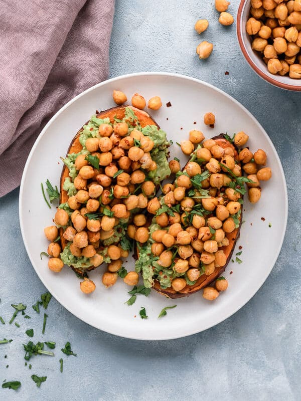 Tosta de batata doce com grao