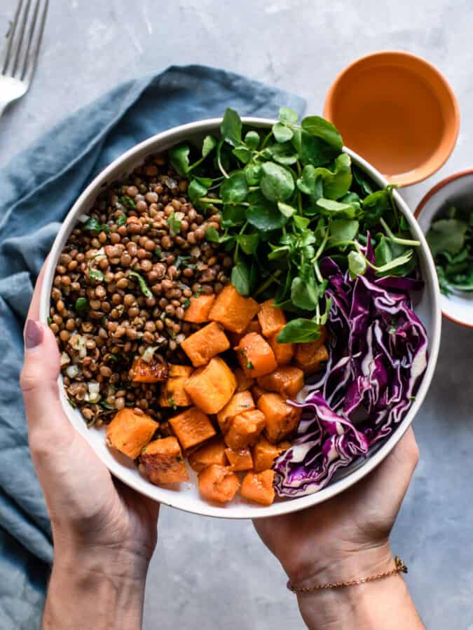 Veggie Bowl de Lentilhas e abóbora