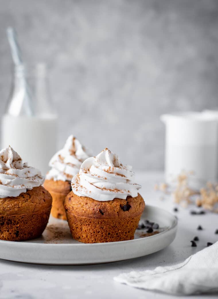 Muffins Saudáveis de abóbora e chocolate